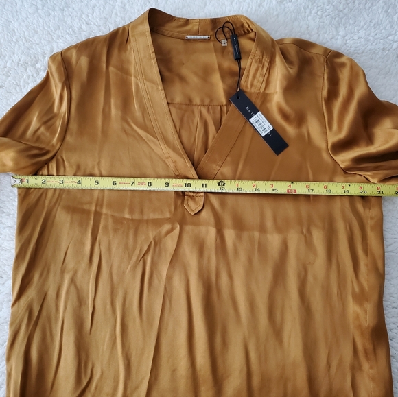 Elie Tahari Gold Satin Blouse - Picture 6 of 6